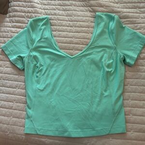 Lululemon Athletica Green Fitted Short Sleeve T-Shirt
